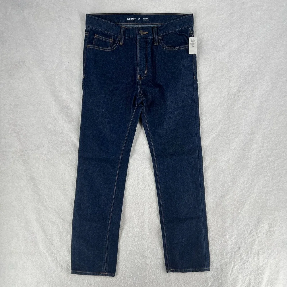 Old Navy Built In Tough Wow Skinny Non Stretch Jeans Boys 12 Plus Blue Denim‎